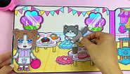 Make a coffee shop for our cat Let's play now! #mcn #woavideo #printables #cat #etsy #kidgame #minibooks