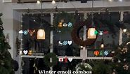 Ashley Hart🍒 on Instagram: "Winter emoji combos ⭐️🌨️⛸️ - - - - winter ig content ideas, reels ideas, emoji combinations, cozy season, winter aesthetic, Christmas time, holiday season , winter, aesthetic, pinterest aesthetic, pinterest, emoji, emoji combos, winter emojis, - - #explorepage #emojicombo #emojicombos #winter #wintervibes #winterstyle #winterseason #christmas #christmastime #christmasspirit #christmasseason #christmasvibes #christmasdecorations #christmasdecor #christmasaesthetic #w