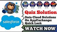Data Cloud Solutions on AppExchange: Quick Look | Salesforce Trailhead | Quiz Solution