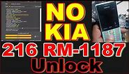 Nokia 216 RM-1187 Lock remove unlock tool | Nokia 216 security unlock | Nokia RM-1187 Unlock done