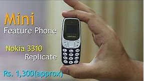 L8Star BM10 Mini Phone (smallest feature phone), Nokia 3310 replica, Price Rs. 1,300