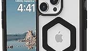 URBAN ARMOR GEAR UAG Case Compatible with iPhone 15 Pro Max Case 6.7" Plyo Black/Black Built-in Magnet Compatible with MagSafe Charging Rugged Anti-Yellowing Transparent Clear Protective Cover
