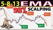 🔴 5-8-13 EMA "SCALPING" (FULL TUTORIAL for Beginners) - One of The Best Absolute Methods for Trading