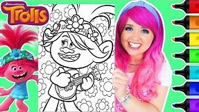 Coloring Poppy Trolls World Tour Coloring Page | Ohuhu Art Markers