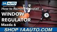 How to Replace Front Window Regulator 03-07 Mazda 6