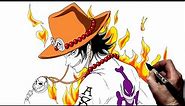 How To Draw Ace | Step By Step | One Piece