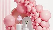 Scmdoti Pink Balloons Different Sizes,Double Stuffed Pink Balloon Arch,Pastel Pink Balloons Garland,18/12/10/5 Inch Pink Balloons for Boho Party, Baby Shower, Birthday, Weddings (Baby Pink)