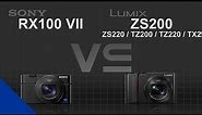 Sony RX100 VII vs Panasonic Lumix ZS200 (ZS220/TZ200/TZ220/TX2)