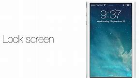 iOS 7: Lock screen