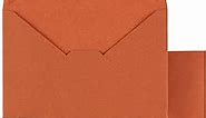 PONATIA 50 Pack A4 Envelopes, 4 1/4 x 6 1/8 Inches Burnt Orange Envelopes Perfect for Gift Cards, Wedding Details Cards, Thank You Cards and any 4x6" Inner Sheets