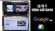 video call in lg tv with google meet lg smart cam VC23GA