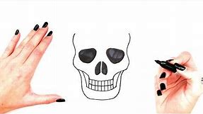 How To Draw A Skull Step By Step ☠️ | Skull Drawing | EASY |Super Easy Drawings