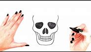 How To Draw A Skull Step By Step ☠️ | Skull Drawing | EASY |Super Easy Drawings