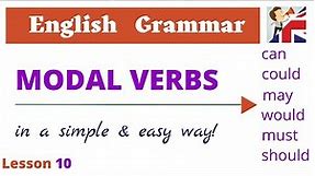 Modal verbs – Can, May, Could, Must, Would, Might, Should - English Grammar lesson