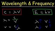 Speed of Light, Frequency, and Wavelength Calculations - Chemistry Practice Problems
