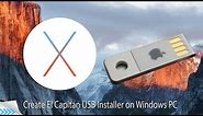 How Create Mac OS X El Capitan 10.11.6 USB Installer For PC/Laptop
