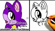 How to Draw a Cartoon BAT - How to Draw Animals Halloween - Fun2draw Online Art Lessons