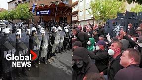 Kosovo clashes: Violence erupts between Serb protesters and NATO forces