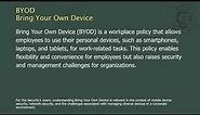 BYOD - Bring Your Own Device