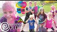 Chameleon Colors Gymnastics and Rainbow Explosion with 6 Kids! | Crazy8Family