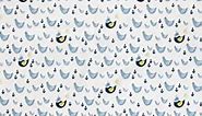 Eugene Textiles Cluck Moo Oink Chickens Blue Quilt Fabric by the Yard, Blue