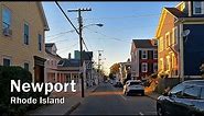 4K Driving Tour of Newport, Rhode Island - Broadway, Spring St, Touro St, Bellevue Ave, Fort Adams
