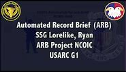 RCMS - Automated Record Brief (ARB)