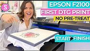 Epson F2100 DTG Printing: First DTG Shirt for Beginners (No Pre-Treat Needed)
