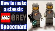 How To Build A Classic Grey Lego Spaceman - Step By Step Instructions!