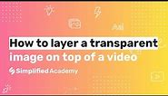 How to layer a transparent background image on top of a video