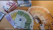 Counting Stack of EURO banknotes