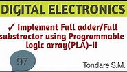 #digitalelectronics | Implement Full adder using PLA| combinational ckt design using pla