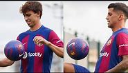 JOAO FÉLIX & JOAO CANCELO FIRST TOUCHES AS A BARÇA PLAYERS IN HIS OFFICIAL PRESENTATION ⚽💙❤️