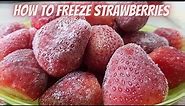 How to Freeze Strawberries|Frozen Strawberries| How to frozen strawberries for later use|