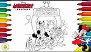 Disney Mickey Mouse Clubhouse Coloring Pages with Minnie Mouse, Donald Duck, Goofy