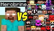 All Episodes Herobrine vs Creepypasta mobs in minecraft