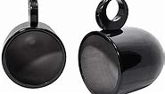 Pair Rockville MAC90B 8 Black Aluminum Wakeboard Tower Speaker Pod Enclosures, 8"