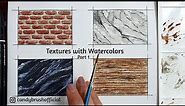 How to Render Textures with Watercolors | part 1