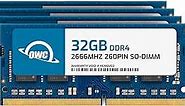 OWC 128GB (4 x 32GB) PC21300 DDR4 2666MHz 260pin SO-DIMMs Memory Ram Upgrade Compatible with 27" iMac w/Retina 5K (Early 2019 and up) and Compatible PCs (OWC2666DR4S128S)