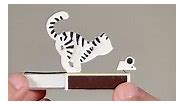 With a paper pin, a matchbox and a piece of paper, you can repeat the intense chasing scene of #tomandjerry #catmouse