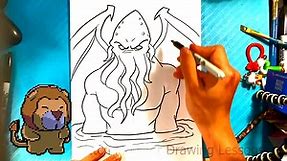 EASY How to Draw CTHULHU