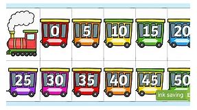 Counting in 5s Number Train Display Activity