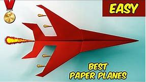 EASY Paper Plane that FLY FAR || How to Make Paper Airplane EASY that FLY FAR || Super Sonic Plane