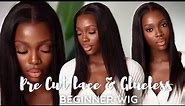 Save Your Edges! Pre-Cut & Pre Bleached Glueless Front 18 inches Wig Install - Luvme Hair