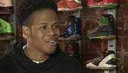 High school student makes big bucks from old basketball shoes