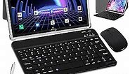 Tablet with Keyboard,2 in 1 Tablets, Android Tablet 2024 Newest 10.1 inch Tablet,64GB ROM 1TB Expandable,4G Cellular&WiFi Tablet,Octa-Core Processor,HD13MP Camera,GPS,BT,Google Certified Tablet PC