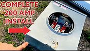 200 AMP Electric Service COMPLETE Installation | Everything you need to know | Start to Finish