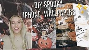 DIY spooky & aesthetic Halloween iPhone wallpapers🎃