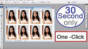 how to make passport size 8 photos add on 4x6 size paper|Passport size photo
