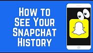 How to See Your Snapchat History - Proof of Snaps Sent & Received